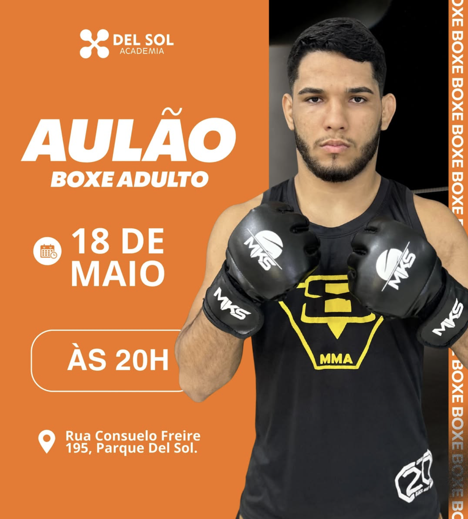 Campanha real da aula de Boxe adulto da Del Sol Academia